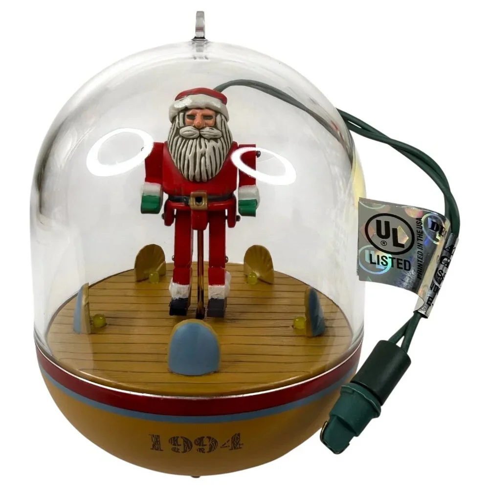 1994 Hallmark Keepsake Ornament Country Showtime Santa Magic With Light & Motion